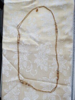 Super long VINTAGE gold double chain
